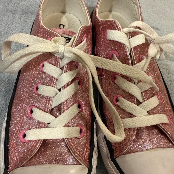 Converse Kids Glitter Pink Sneakers - Picture 2 of 8